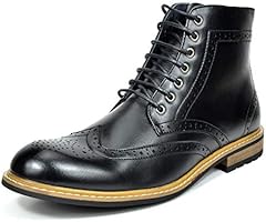 Bruno Marc Men's Dress Ankle Motorcycle Boots Leather Lined Derby Oxfords