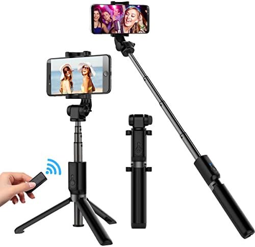 Selfie Stick Tripod, Extendable Selfie Stick with Bluetooth Wireless Remote and Tripod Stand for iPhone X/8/8 Plus/iPhone 7/7 Plus /Galaxy Note 8/S8/S8 +