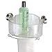 iDesign Forma Power Lock, Suction Bathroom Shower Caddy Corner Basket for Shampoo, Conditioner, Soap - Clear