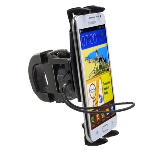 ChargerCity Super Grip Multi Adjust Bike Bicycle Motorcycle Mount w/Security Bungee Strap for iPhone 7 6s 6 Plus Samsung Galaxy S7 Edge (Fits all pole/Bar up to 1.35 inch)