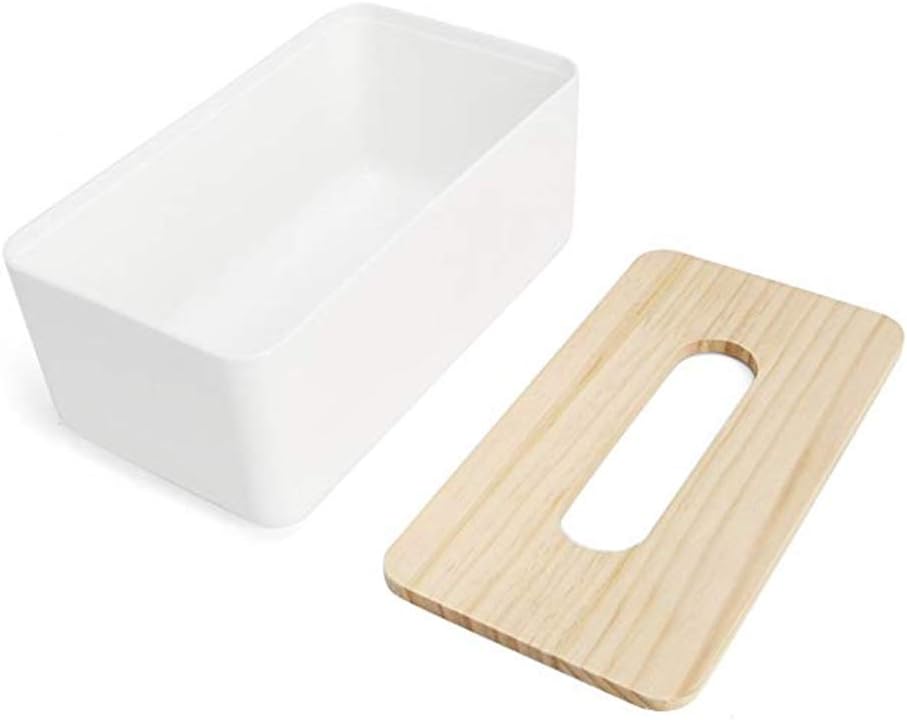 2PCS Plastic Wooden Paper Box Paper Storage Rack Napkin Box Tissue Box Works perfectly as and decoration for your dining room/bed room/living room