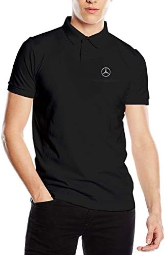 UESEU Customized Mercedes Benz Logo Short Sleeve Cotton Polo Shirt T-Shirts for Mens