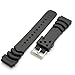 ESSENTIAL Extra Long Diver Sport Watch Band + Spring Bars for Seiko, Citizen, Casio + others, 22mm, Black
