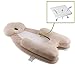 Secondmum Portable Baby Bed Mattress, Baby Lounger, Cosy Positioning Pad with Ultra Soft Head Shaping Pillow,Anti-Roll Fit Crib Bassinet and Bed (Beige)