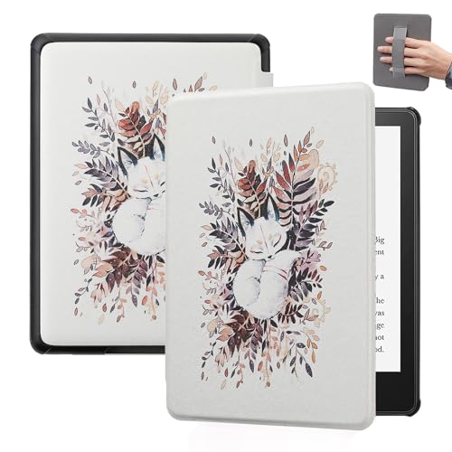 SCSVPN Case for 6.8'' Kindle Paperwhite 11th Generation & Signature Edition (2021 Release), Slim PU Leather Smart Cover with Hand Strap and Auto Sleep/Wake | NOT Fit 7'' Kindle/Colorsoft E-Reader