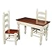 THE QUEEN'S TREASURES 18 Inch Doll Furniture, Farmhouse Collection Fully Assembled Wooden Kitchen Table and Two Chairs, Compatible with American Girl Kitchen Furniture