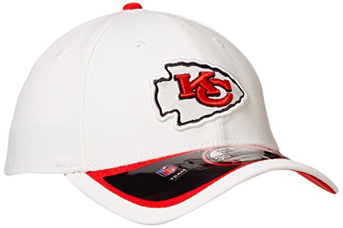 NFL Kansas City Chiefs 2015 Reverse 39Thirty Stretch Fit Cap, Medium/Large, White