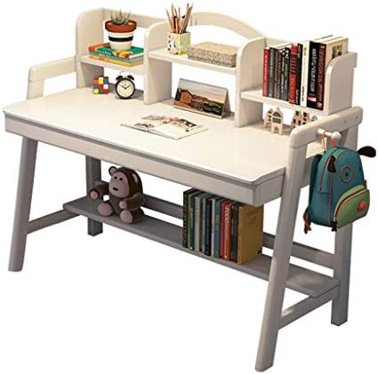 子供たちはテーブルと椅子のセット持ち上げ可能な小学校の無垢材の机本棚の組み合わせの家シンプルなライティングデスクを勉強します 子供用の机と椅子のセット Color Ivory Size 1 60 70 75cm Modernzeg Hu
