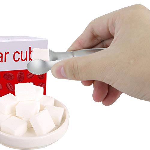 image for Tonmidej 4 inch Mini Appetizers Tongs - Set of 8 - Stainless Steel Sil