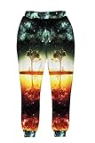CHICOCO Unisex 3d Digital Print Drawstring Cuffed Active Sweatpants Joggers S-XL