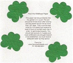 Econo Bag of 40 Small Plantable Shamrock Shapes