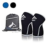 HVSKY Fitness | Knee Sleeves - Support for Powerlifting, Weightlifting & Crossfit - Compression Knee Sleeves - Competition Grade (1 Pair), Men & Women (Black, Medium)