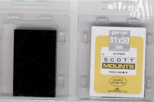 Scott or Prinz 31X50 BLACK Stamp Mounts SCOTT # 908B