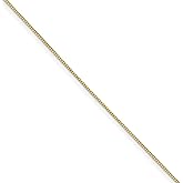 The Black Bow 0.7mm 14k Yellow Gold Box Chain w/Spring Ring Necklace