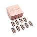 Dofash 30Pcs 9-Teeth 3.2Cm/1.26″ Snap-Comb Wig Clips With Rubber For Hair Extension With Delicate Box For Girls (Light Brown)thumb 2