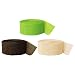 Andaz Press Crepe Paper Streamer Hanging Party Decorations Kit, 240-Feet, Kiwi Green, Brown, Ivory, 1-Pack, 3-Rolls, Camouflage Woodland Colored Wedding Baby Bridal Shower Birthday Supplies