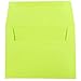 JAM PAPER A7 Colored Invitation Envelopes - 5 1/4 x 7 1/4 - Ultra Lime Green - 25/Pack