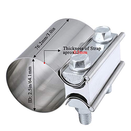 3 Inch Exhaust Pipe 3" Inch Exhaust Clamps Stainless Steel Muffler Band Clamp 3 In Exhaust Clamp - Foto 9