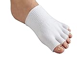 Beautyko Gel-lined Compression Toe Separating Socks, Pair, White, One Size