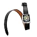V-MORO Compatible 38mm 40mm Apple Watch Band Women Men, Double Tour Leather Band iWatch Band Bracelet for Apple Watch Series 4 Series 3 Series 2 Series 1, Sport, Hermes -Black Small