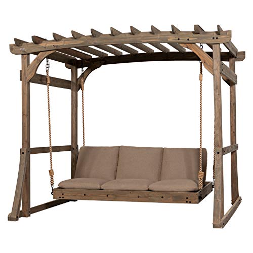 Backyard Discovery 1906631 Claremont Pergola Lounger, Brown