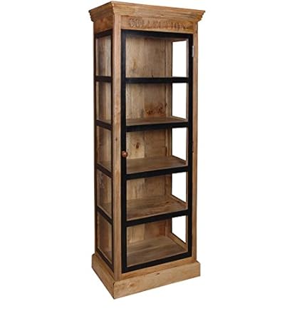 The Attic French Style Indiana Cabinet (Matt Finish, Light Walnut and Black)