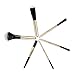 Family Care Makeup Brushes Makeup Brushes Set Foundation Blusher Contour Eye Shadow Eyebrow Lip blushes for Powder Cream Concealer Makeup Brushes Kit 6pcs - Golden black