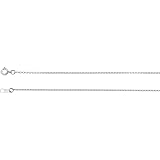 Diamond2Deal 18K White Gold Solid Cable 
