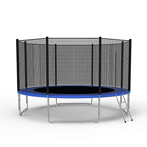 LONABR 12-Foot Trampoline Combo Bounce Jump Trampoline with Safety Enclosure Net and Spring Pad