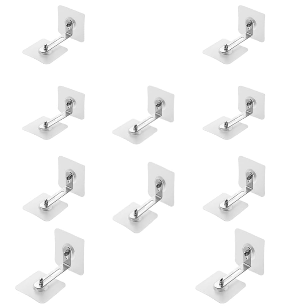 10Pcs Anti-Tip Wall Anchor Kit - No Drill Install for Furniture and Shelf - Baby Proofing Gear to Prevent Falling - Child Safety