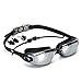 Swim Goggles, Clear Swimming Goggles with Built-In Ear Plugs Anti Fog UV Protection No Leaking Triathlon Mirrored Swim glasses with Free Protection Case for Adult Men Women Kids by onenice
