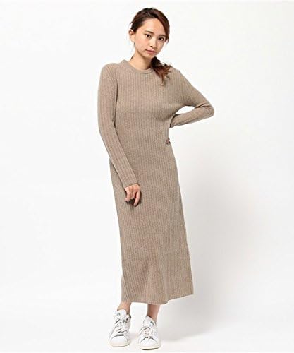 Amazon アメリカンラグシー American Rag Cie Navasana カシミヤ混ウール リブニットワンピース 709 Nfd N162 Kn035 F ベージュ セーター 通販