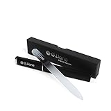 Crystal Glass Nail File – G.Liane Professional Double Sided Etched Crystal Nail File Set For Nail Art & Nail Care Alternative To Metal Nail files Emery Boards & Buffer (Rainbow Black)