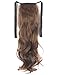 Drawstring Ponytail Extensions One Piece Tie Up Ponytail Clip in Hair Extensions Hairpiece Binding Pony Tail Extension for Girl Lady Woman light brown