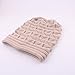 Women Knitted Hat, Malltop Winter Warm Crochet Beanie Folded Flanging Caps (Beige)
