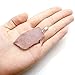 Top Plaza Natural Irregular Shape Gemstone Rose Quartz Healing Crystal Stone Pendant Necklace(Silver Case)