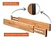 ROMJO Bamboo Drawer Organizers, Kitchen Drawer Dividers, Adjustable 17 to 21.75 inches, for Kitchen Utensil Holder, Set of 4, Brown