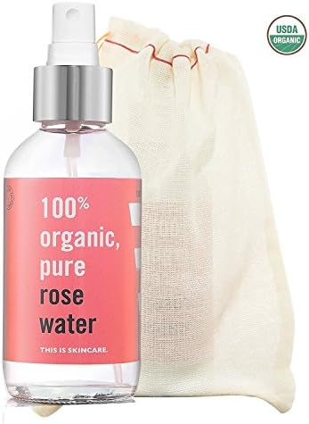 Rose Water Spray: 100% Organic Facial Toner Mist (4oz)