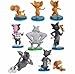 Tom and Jerry 9 Piece Play Set with 9 Tom, Jerry, and Spike Figures