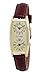 Gotham Women's Gold-Tone Dual Time Zone Leather Strap Watch # GWC15092GB