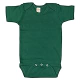 Laughing Giraffe Unisex Plain Blank Solid Cotton Short Sleeve Infant Bodysuit Onesie (12-18M, Kelly Green)