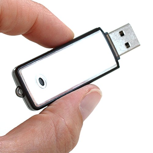 LAYEN Digital Voice Recorder Listening Device. 8GB Internal Memory USB Flash Drive Stick. Discreet Dictaphone Machine With Data Storage For Lecture Notes or Covert Audio Surveillance. Windows & Mac