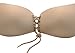 Yolika Backless Strapless Self Adhesive Bra Invisible Silicone Push-up Bras with Drawstring for Women (D Cup, Nude)