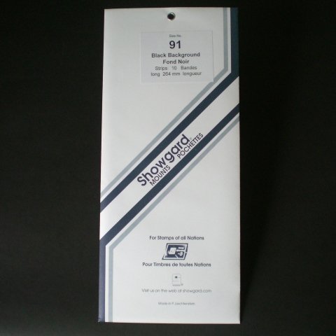 Showgard Strip Style Black Stamp Mounts Size 91