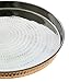 SKAVIJ Copper Stainless Steel Round Dinnerware Service Platter Thali (12 Inch, Pack of 2)