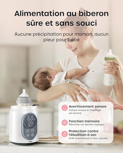 Nuliie 10 in 1 Fast Electric Sterilizer for Breast Milk or Formula with Digital Timer Intelligent Temperature Control and Automatic Shut-off, 220V