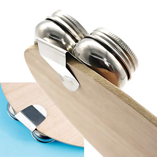 Oil Painting Palette Cup with Lid, Stainless Steel Double Dipper Design