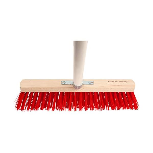 SHW-FIRE | StraÃenbesen 40 cm breit mit Kratzkante, langlebige Elaston-Borsten, 140 cm Espenholzstiel - robuster Besen mit Stiel fÃ¼r StraÃe, Hof & Garten | Made in Germany – Bild 3