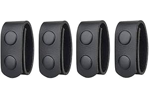 Belt Keeper Snap Button Fixed Buckle for Outdoor Activities Leather Double Duty Snap Belt Keeper Set of 4