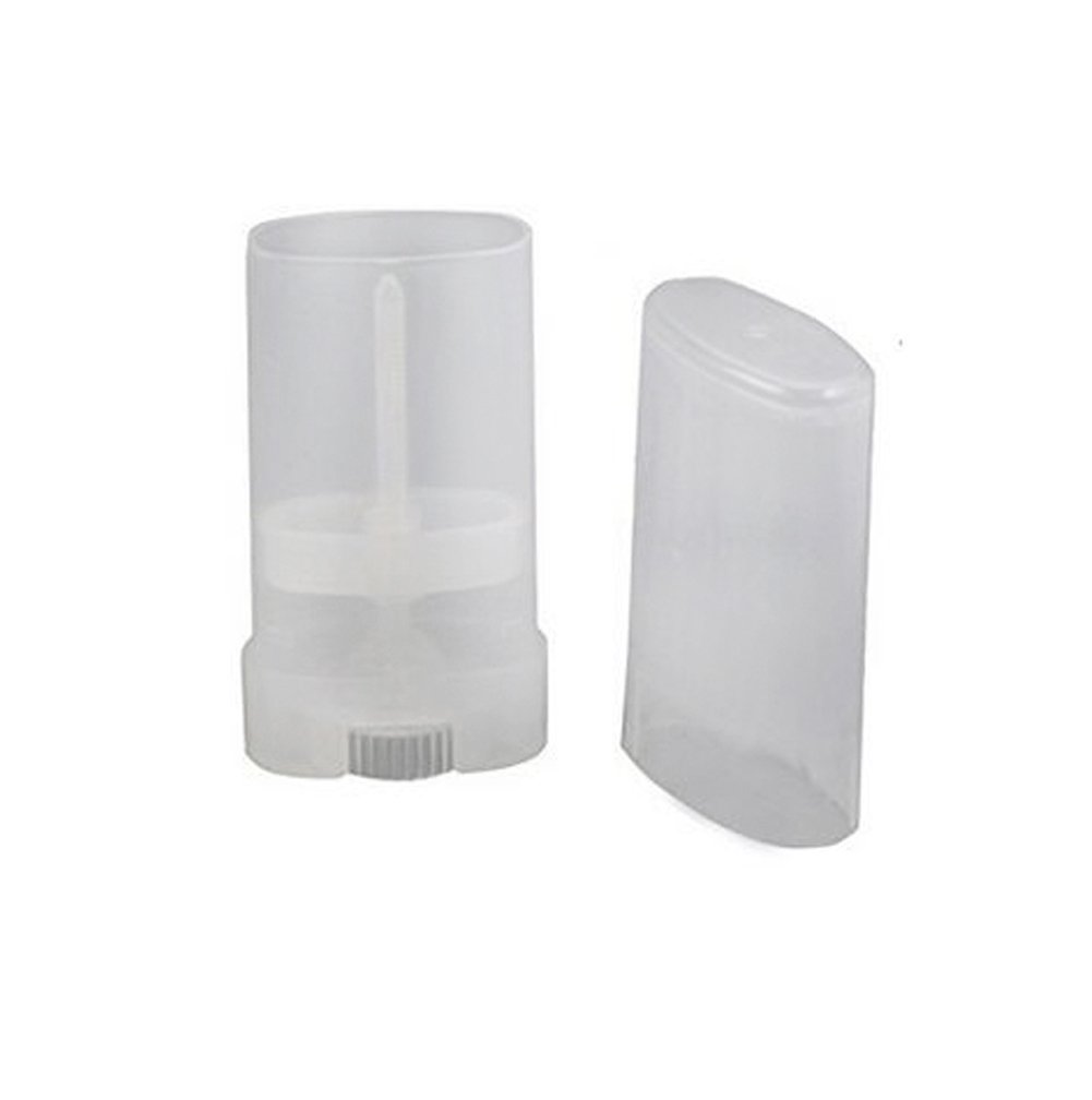 10Pcs 15ml 0.5oz Empty Refillable Plastic Deodorant Crayon Chapstick Tube Pipe Bottle Containers Oval DIY Lipstick Lip Balm Lip Gloss Tubes Holder Case (Clear)
